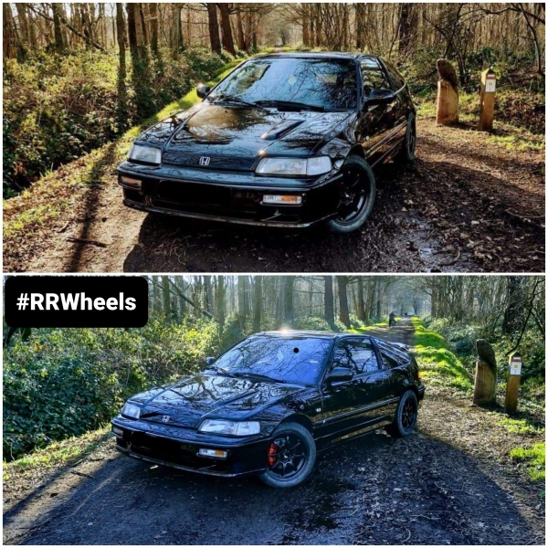 Honda CRX - 15 inch Japan Racing Wheels JR5 Flat Black - 4x100 7J ET35