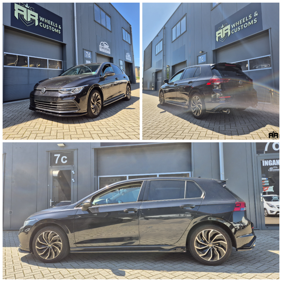 Volkswagen Golf 8 voorzien van Maxton Design onderdelen