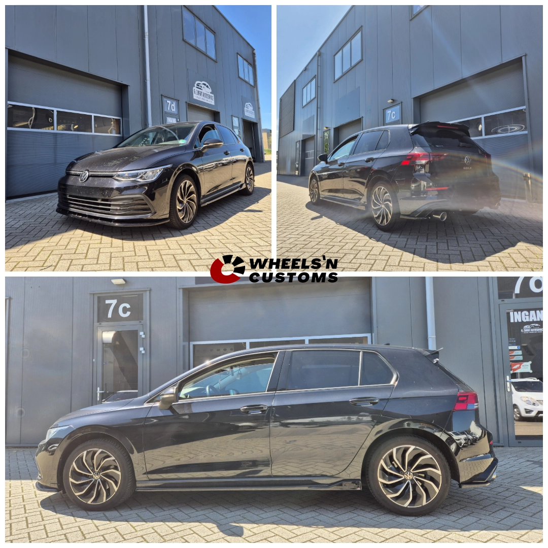 Volkswagen Golf 8 voorzien van Maxton Design onderdelen