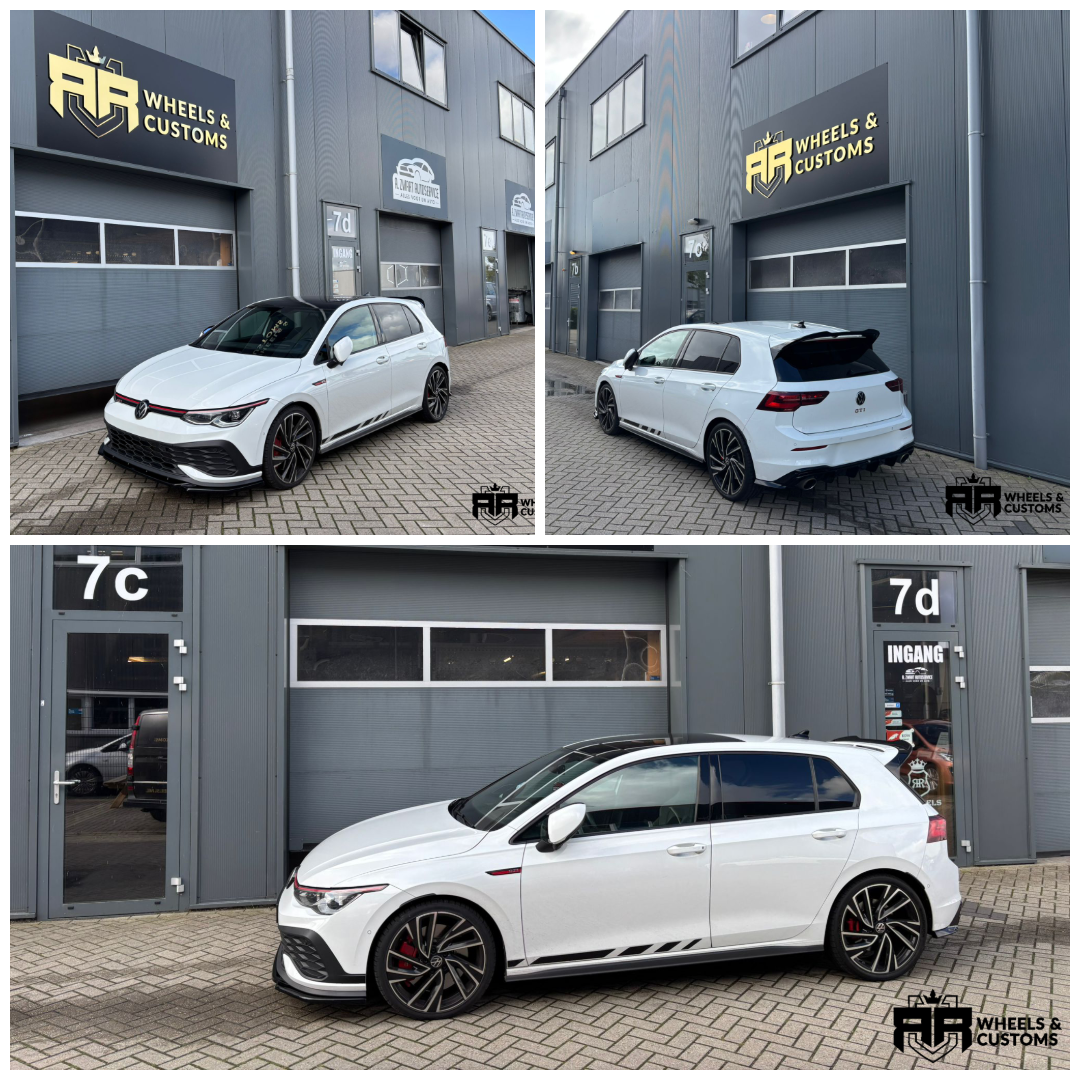 Volkswagen Golf 8 GTI Clubsport voorzien van Maxton Design onderdelen