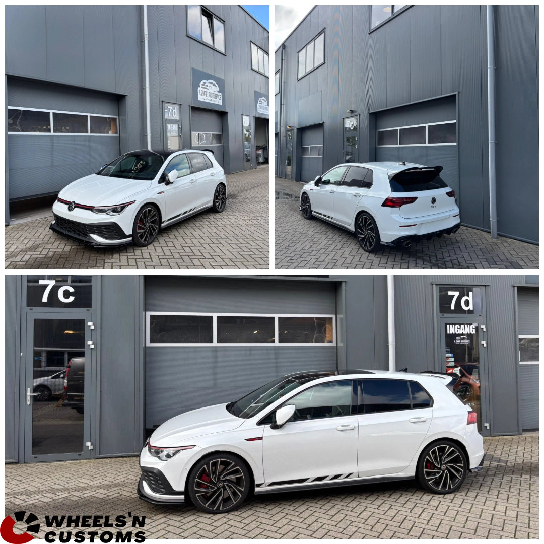 Volkswagen Golf 8 GTI Clubsport voorzien van Maxton Design onderdelen