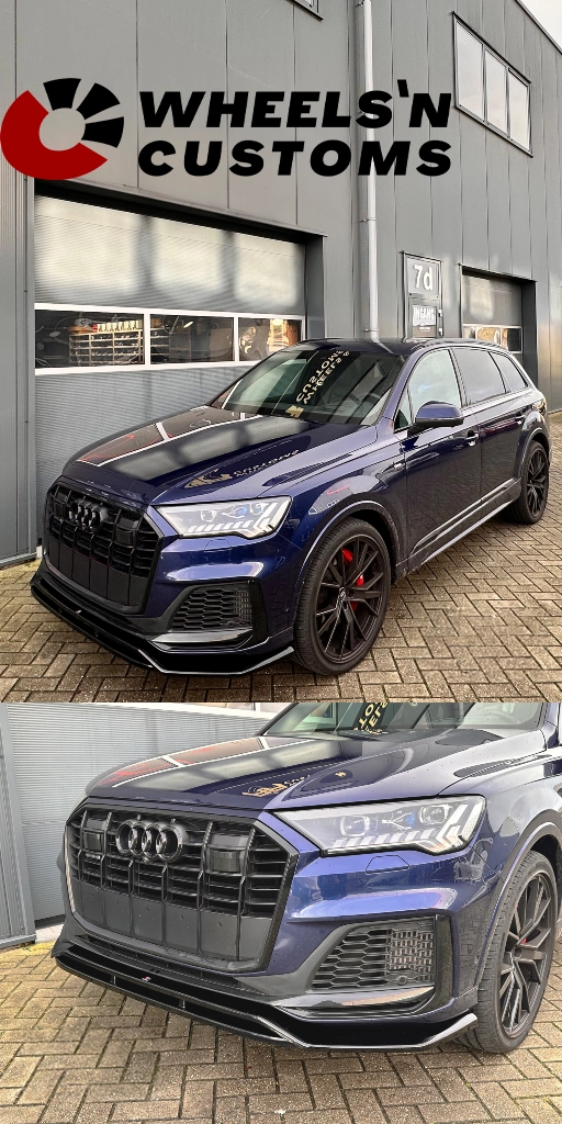Wij hebben deze Audi Q7 voorzien van een Maxton Design bumperlip Front Splitter Audi SQ7 /Q7 S-Line Mk2 (4M) Facelift / Bumper Lip