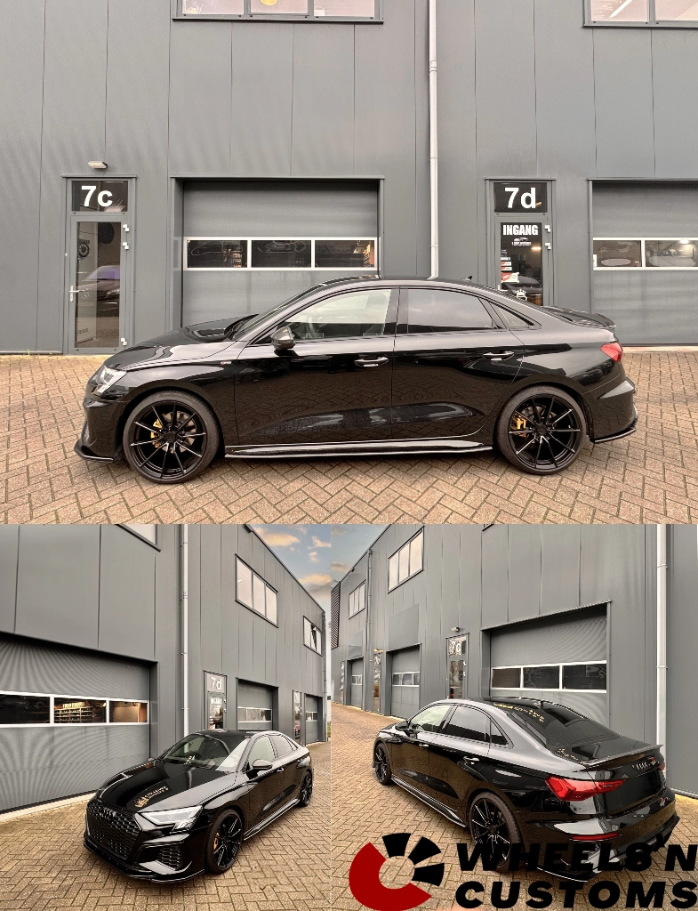 We hebben deze Audi A3 S-Line uitgerust met Maxton Design producten en nieuwe JR Wheels. Alle producten zijn geleverd in Gloss Black Front Splitter V.4 Audi S3 - A3 S-Line 8Y Bumper Lip Central Rear S