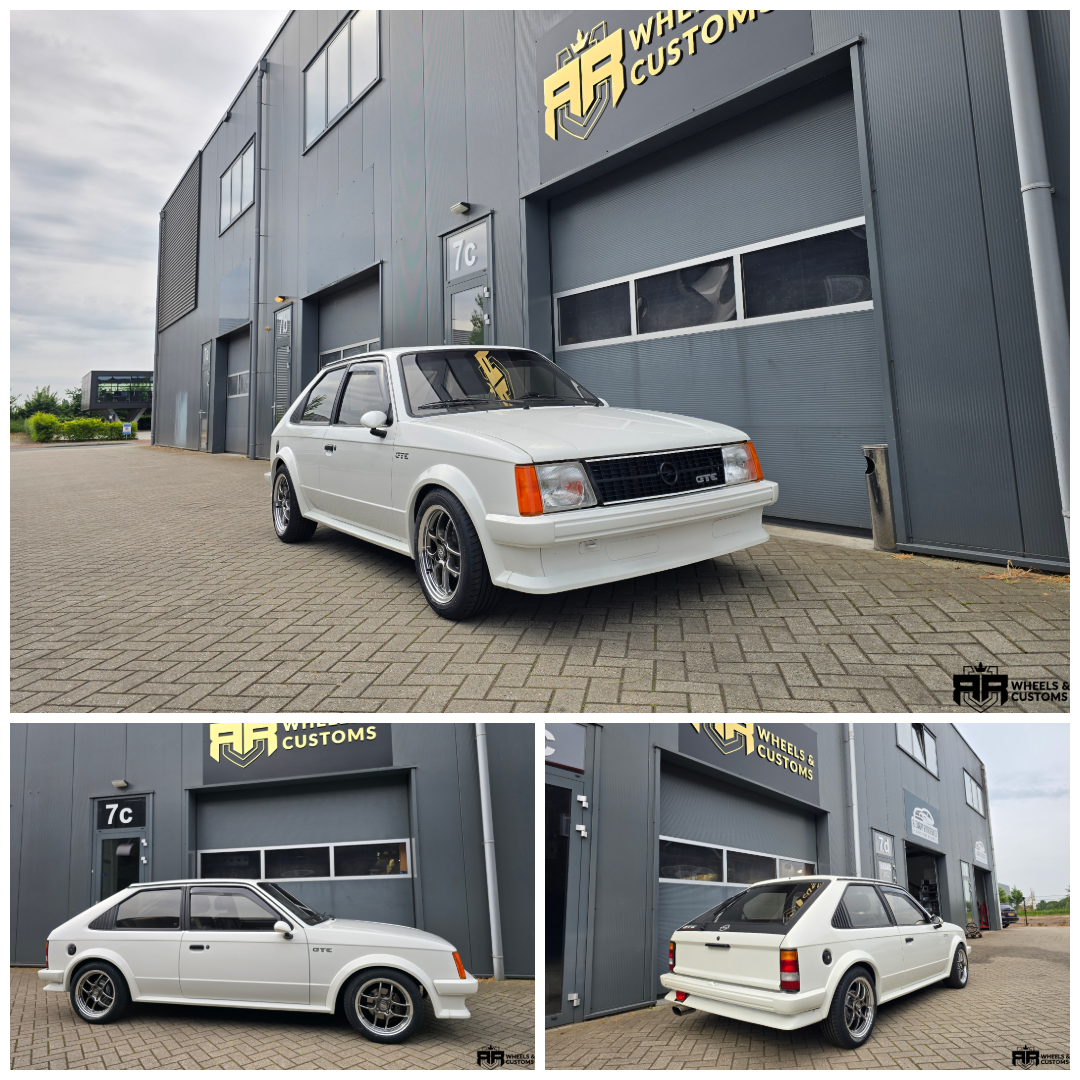 Opel Kadett D - 15 inch JF Luxury D193 Hyper Black Machined Lip - 7J ET35