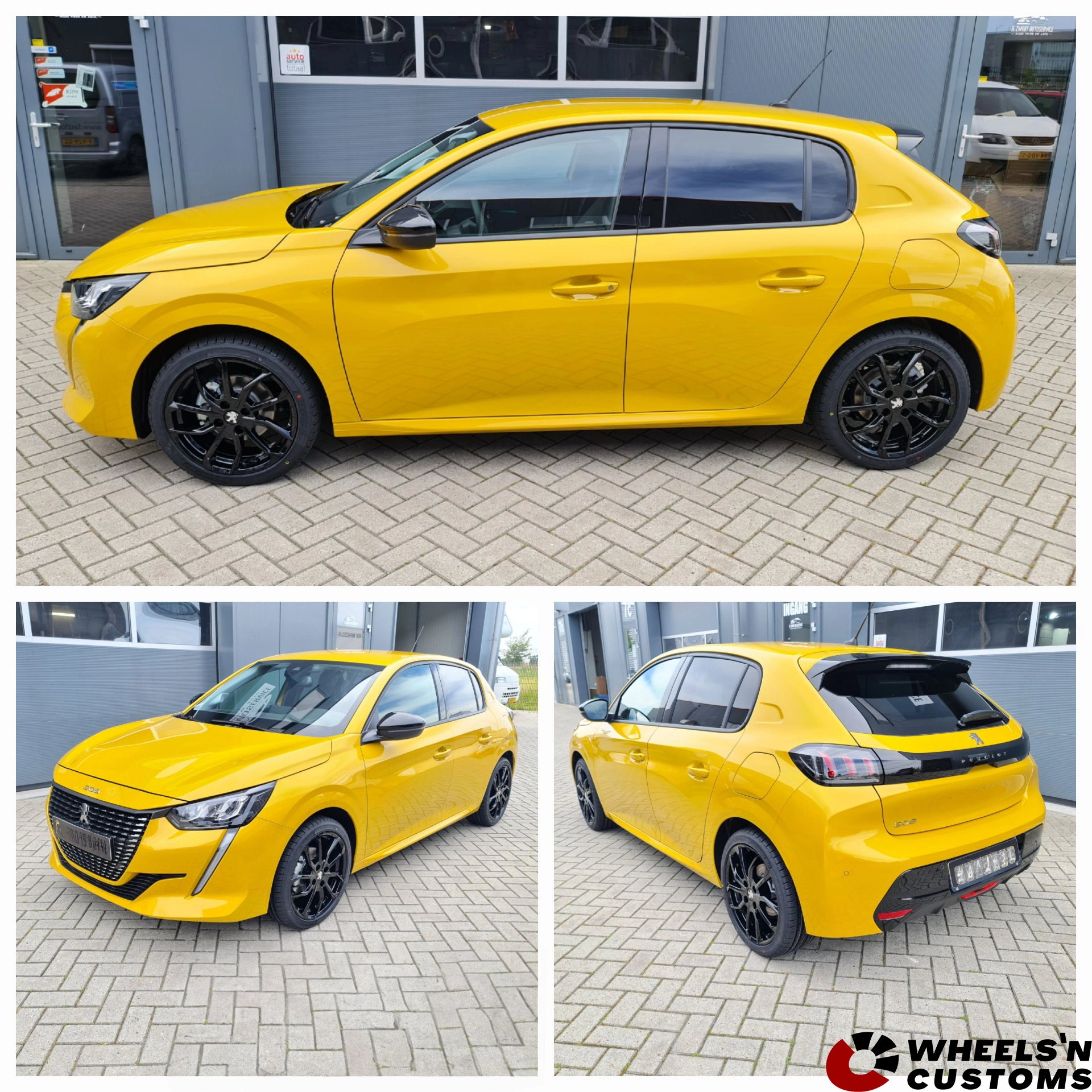 Peugeot 208 - 17 inch RC Design RC34 Gloss Black - 
