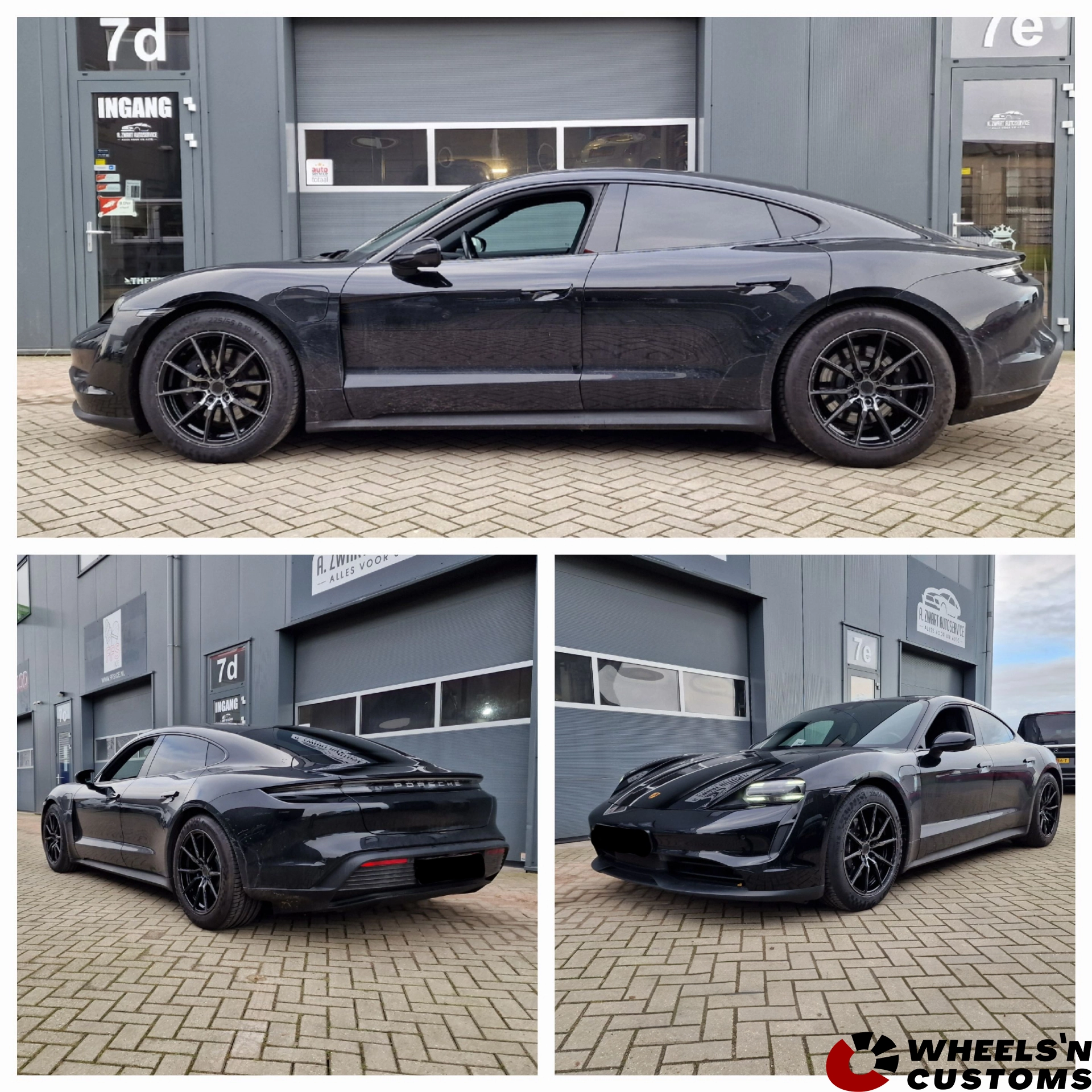 Porsche Taycan - 19 inch Concaver CVR4 Double tinted Black - 8.5J ET45 + 10J ET47