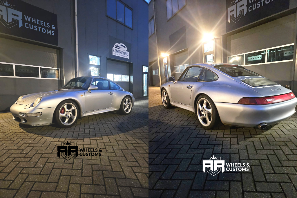 Deze Porsche Carrera 4S hebben we voorzien van een nieuwe KW Suspensions V.1 schroefset, we hebben de auto mooi verlaagd zodat dit een sportieve rijervaring geeft.  De 30 jaar oude schokdempers waren 