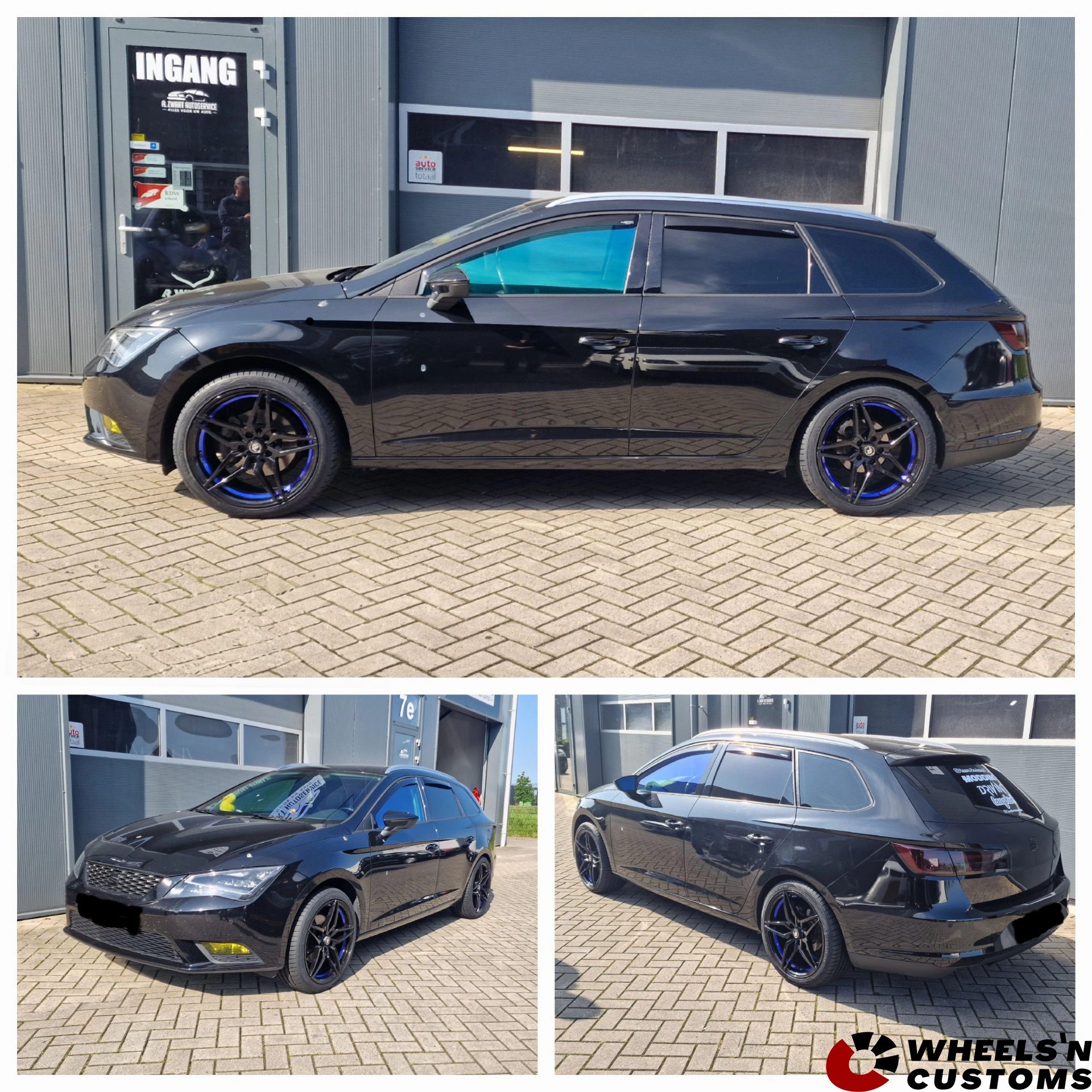 Seat Leon - 18 inch 79wheels SV-A Gloss Black Blue Barrel - 5x112 8J ET35