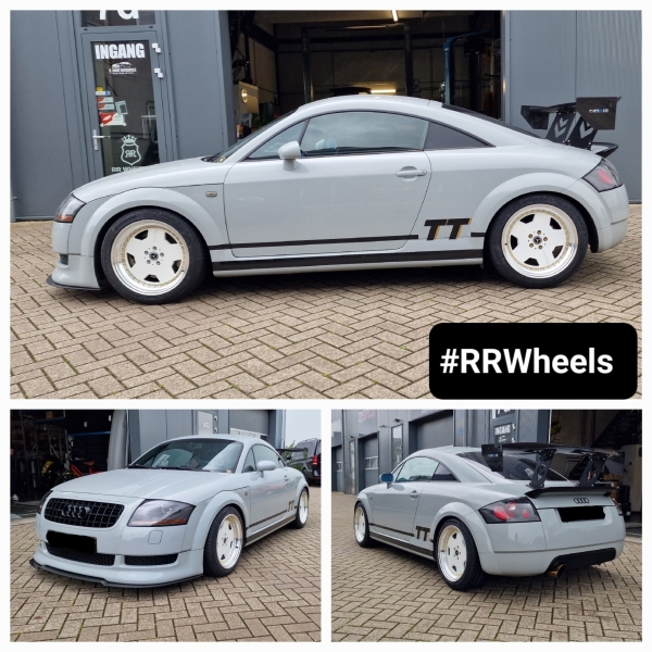 Audi TT 8N - 17 inch YKW Y7670 - White Mached Lip met Gold Rivets - 8J ET30.