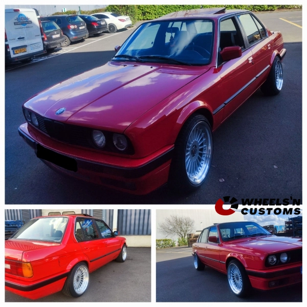 BMW E30 Sedan - 17 inch YKW set Aplina style - 8J ET20 + 9J ET15.