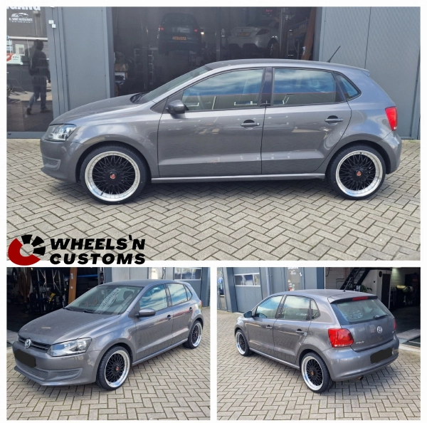 Volkswagen Polo MK5 - 18 inch Axe EX10 Black Polished Lip - 5x100 8J ET40