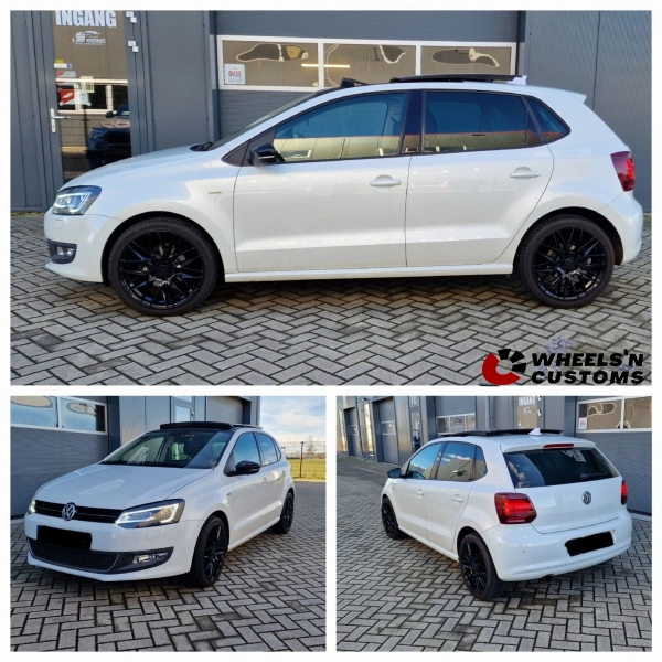 Volkswagen Polo MK5 - 17 inch Japan Racing JR28 Gloss Black - 7J ET35