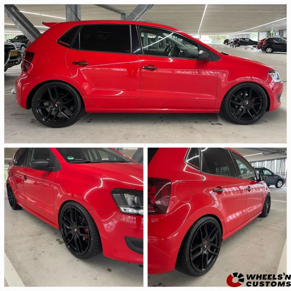 Volkswagen Polo MK5 - 18 inch Japan Racing JR25 Gloss Black - 8.5J ET40