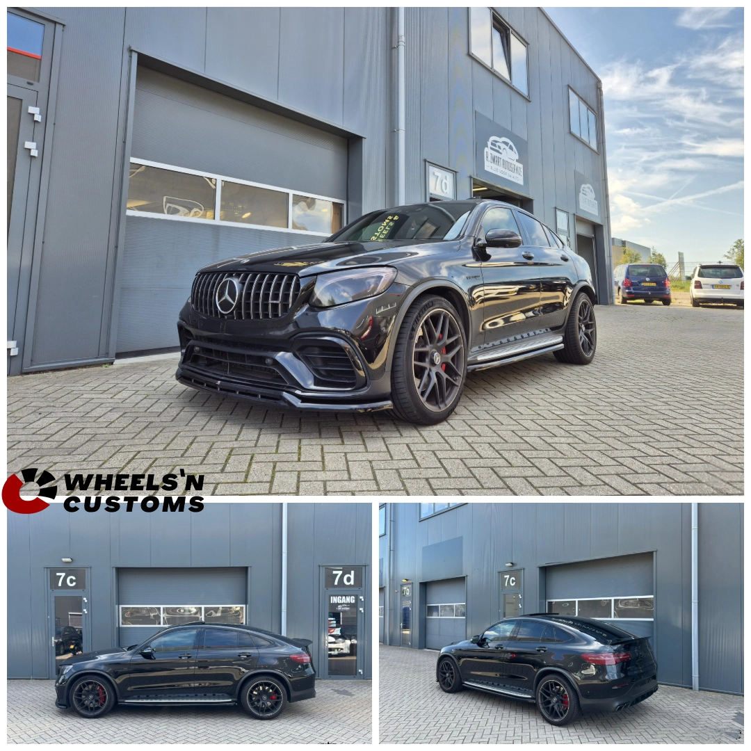 Mercedes GLC63 AMG voorzien van Maxton onderdelen