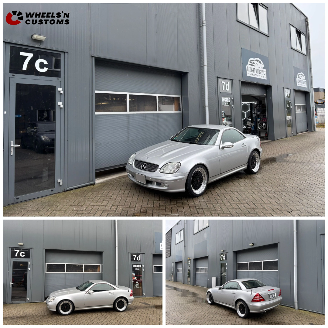 Mercedes SLK - 18 inch Japan Racing JR9 Gloss Black Machined lip - 5x112 8J ET35 + 9J ET35