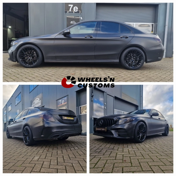 Mercedes Benz C-Klasse W205 - 19 inch Wrath WF9 Gloss Black - 5x112 8.5J ET40 + 9.5J ET42