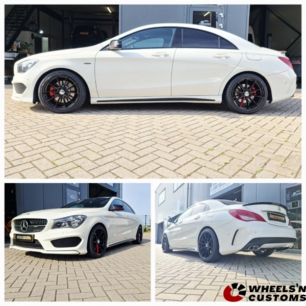 Mercedes CLA - 18 inch Finer JT122 Gloss Black Red Coating Spoke - 5x112 8.5J ET38