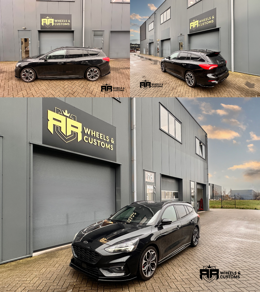 Wij hebben deze Ford Focus uitgerust met producten van Ingo Noak Tuning & Maxton Design Bumper Lip Gloss Black Ford Focus ST-Line , Typ: DEH Vanaf Bj.: 2018- Side Skirts Diffusers V.2 Ford Focus ST / 
