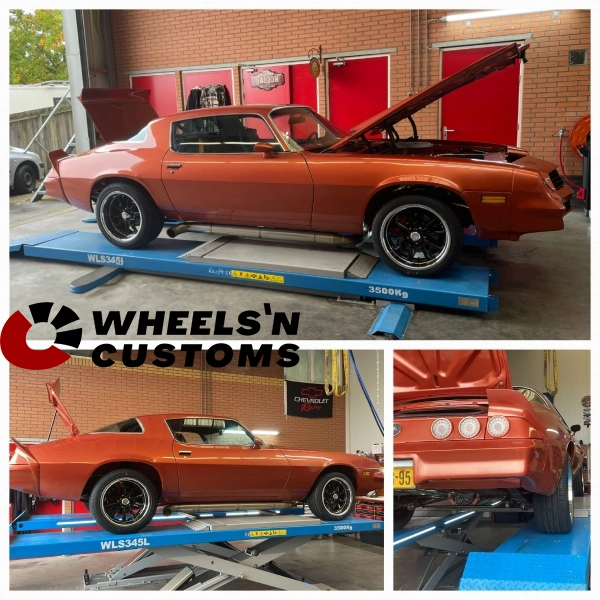 Chevrolet Camaro 1978 - 18 inch US Mag wielen Rambler Gloss Black Diamond cut lips - 8J ET10 + 9.5J ET10