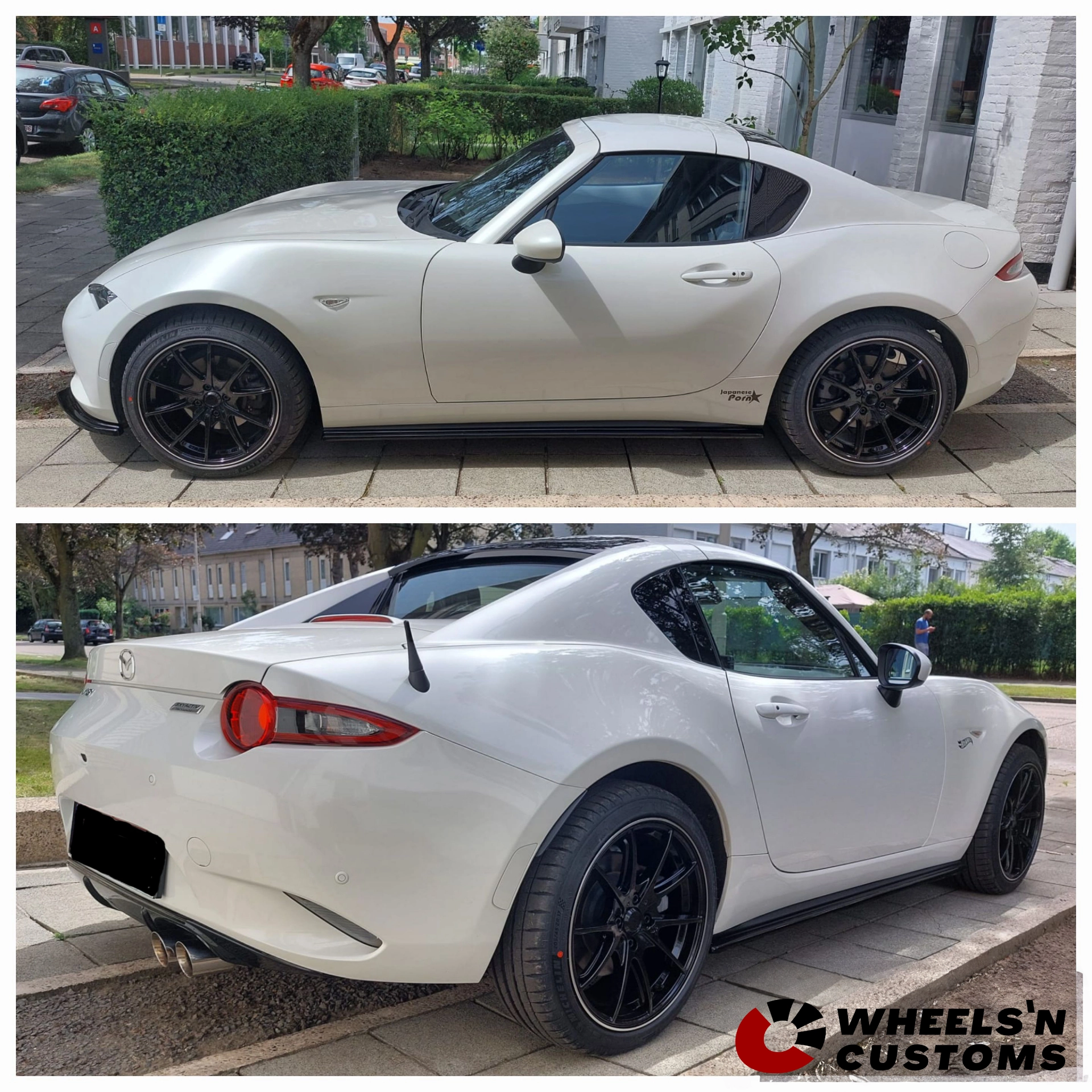 Mazda MX5 - 17 inch JF Luxury LC1001 - Gloss Black Machined Lip - 4x100 7.5J E345