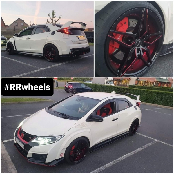 Honda Civic type R - 19 inch Luistone L2100 - Gloss BLack Red Milling Line - 5x120 8.5J / 9.5J ET35
