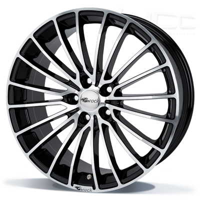 Brock Brock B24 zwart glanzend - front polijst (SGVP) 17" 5x108 ET45.0 B72.60 Brock Brock B24 zwart glanzend - front polijst (SGVP) 17" 5x108 ET45.0 B72.60
