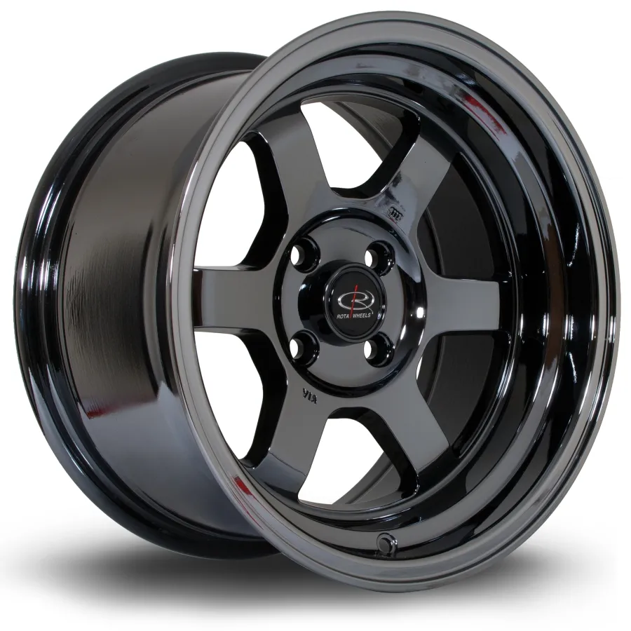 Rota Wheels velgen Grid-V 15 inch 4x100 TChrome 8J ET0