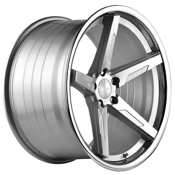 ABS Wheels ABS F55 SILVER / SS LIP 20x8.5 ET35 CB74.1 5x108-120