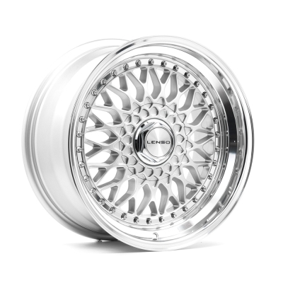 Lenso LENSO BSX Custom PCD 16 inch 7.5J Gloss Silver & Polished Lenso LENSO BSX Custom PCD 16 inch 7.5J Gloss Silver & Polished
